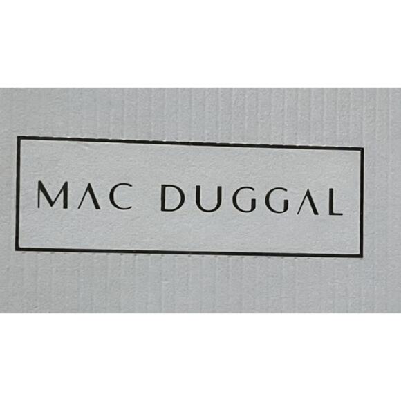 MAC DUGGAL Pearl Embellished Soft Tie One Shoulder White Evening Dress Gown sz 8 - Picture 8 of 8